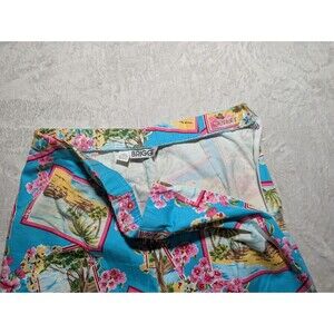 Vintage Briggs Capris pants 18W Made In USA Hawaiian Floral Island France